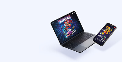 Enhanced Jou&eacute;Club catalogue on a laptop and a smartphone